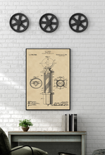 Kép betöltése a galériamegjelenítőbe: Borbély-oszlop, vintage stílusú poszter
