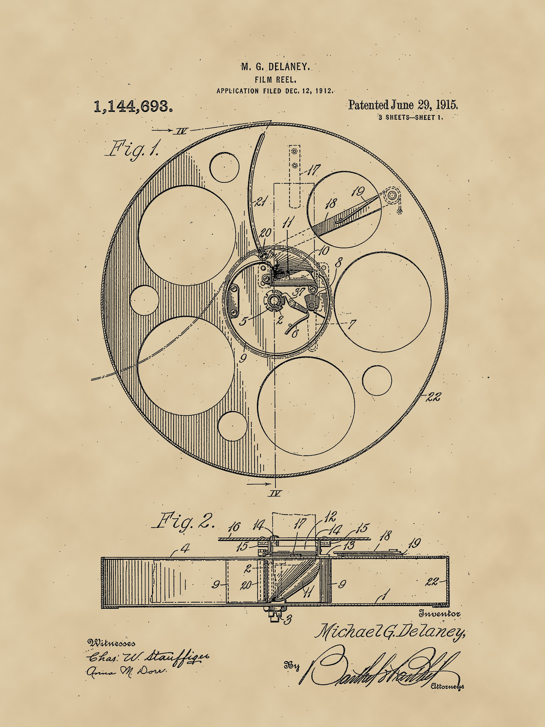 Filmtekercs, vintage stílusú poszter