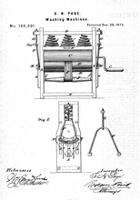 Kép betöltése a galériamegjelenítőbe: Mosógép, 1873 vintage stílusú poszter
