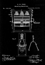 Kép betöltése a galériamegjelenítőbe: Mosógép, 1873 vintage stílusú poszter
