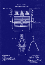 Kép betöltése a galériamegjelenítőbe: Mosógép, 1873 vintage stílusú poszter
