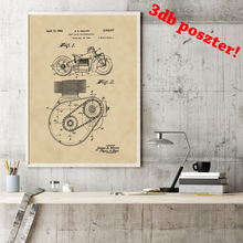 Kép betöltése a galériamegjelenítőbe: Motorok-fanatikusainak ajándék csomag, 3 vintage poszter !
