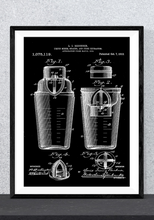 Kép betöltése a galériamegjelenítőbe: Koktél shaker, vintage stílusú poszter
