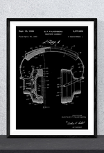 Kép betöltése a galériamegjelenítőbe: Fejhallgató, vintage stílusú poszter
