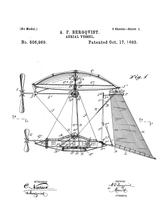 Kép betöltése a galériamegjelenítőbe: Repülő szerkezet, 1893, vintage stílusú poszter
