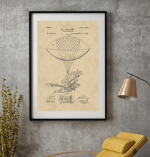 Kép betöltése a galériamegjelenítőbe: Szárnyas, repülő szerkezet, vintage stílusú poszter
