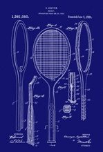 Kép betöltése a galériamegjelenítőbe: Teniszütő, 1921, vintage stílusú poszter
